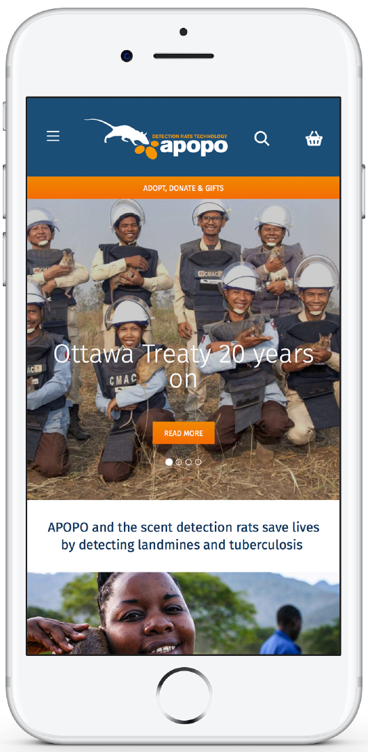 APOPO Mobile Website Design
