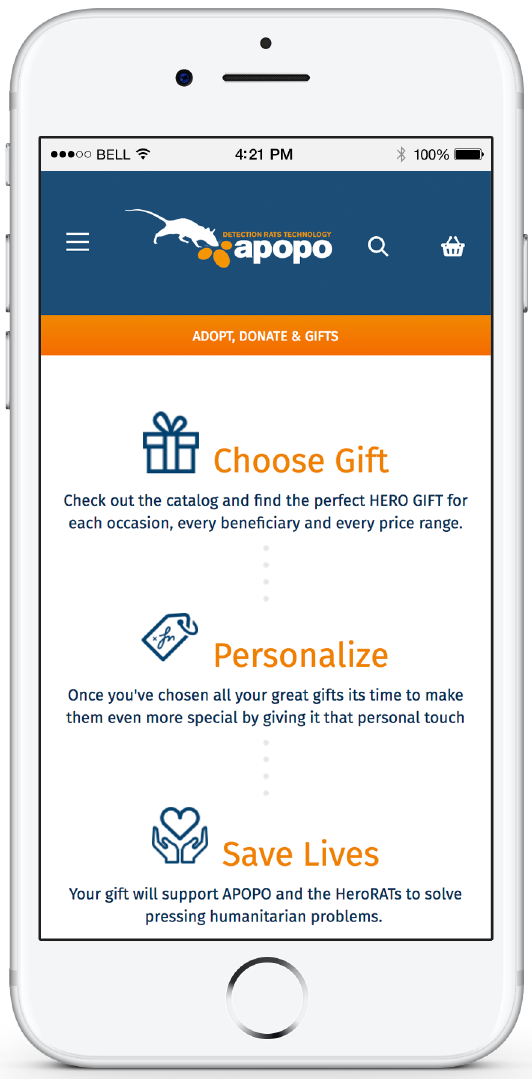 APOPO Mobile Website Design