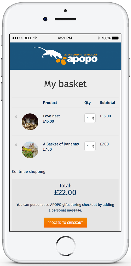 APOPO Mobile Website Design
