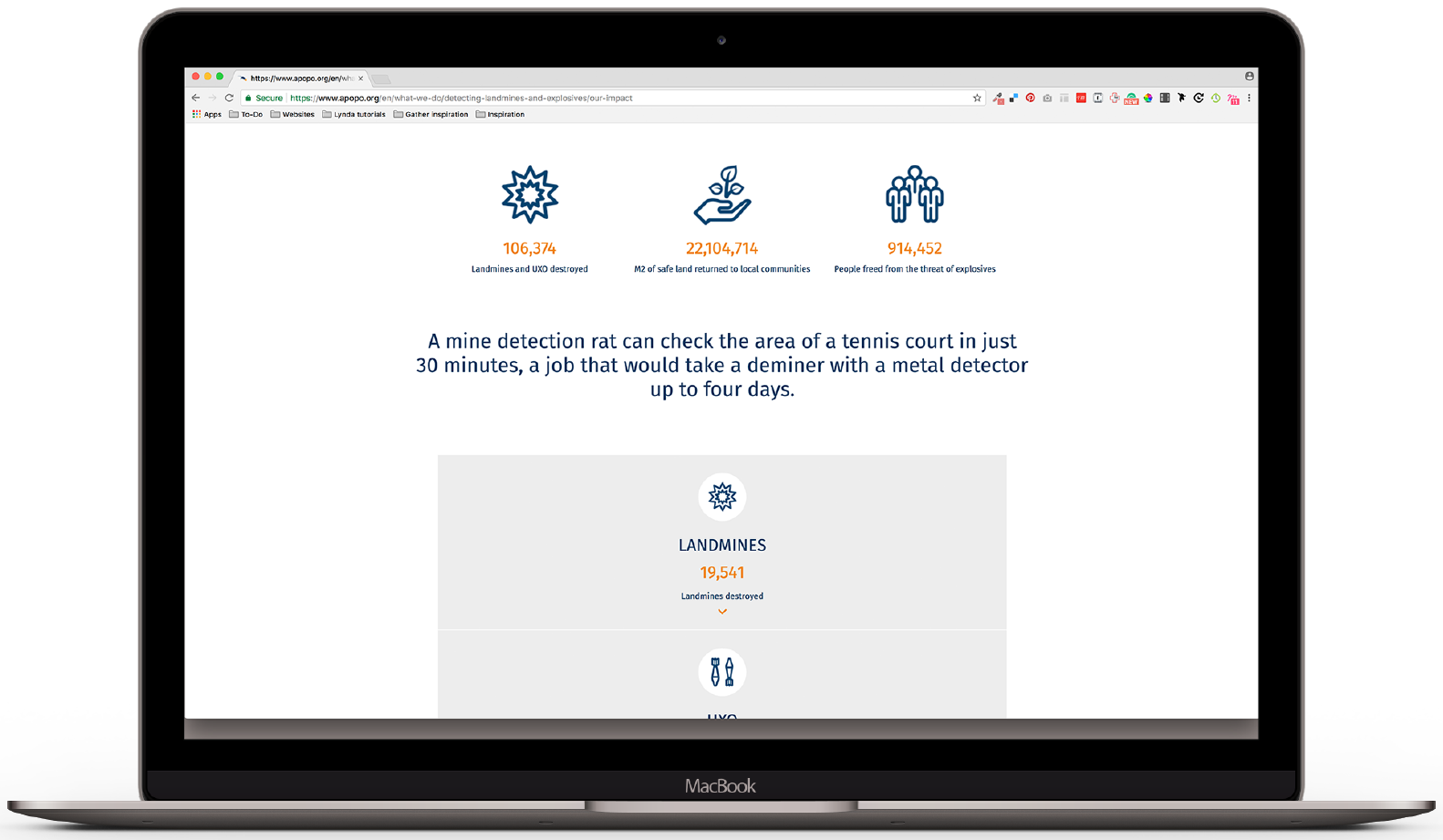 APOPO Mobile Website Design